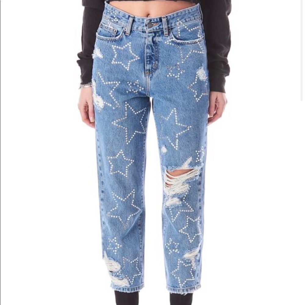 CARMAR HERMIA PEYTON RHINESTONE STAR JEAN